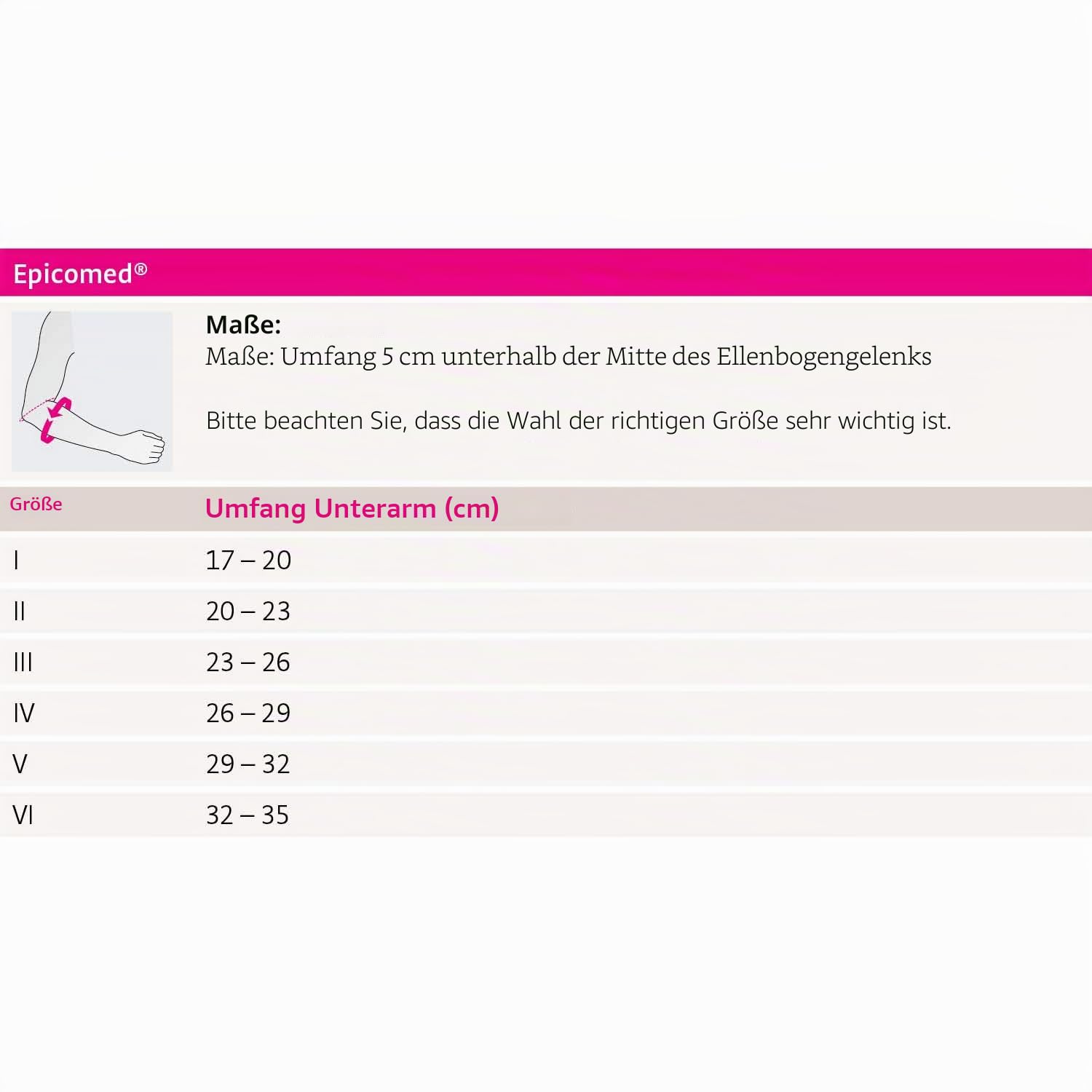 medi Epicomed - Ellenbogenbandage - silber - Größe I - Kompressionsbandage zur Stabilisierung des Gelenks bei Tennisarm oder Golferarm - Beidseitig tragbar