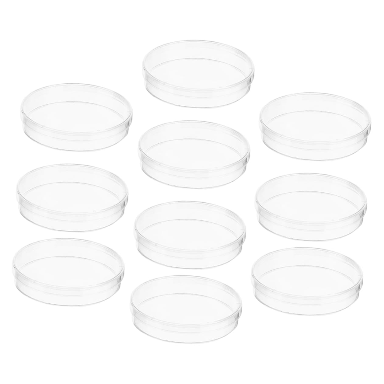 iplusmile 50stücke Transparente Kunststoff-petrischalen Mit Deckel Für Zellkultur Und Wissenschaftliche Experimente Robust Und Vielseitig Einsetzbar