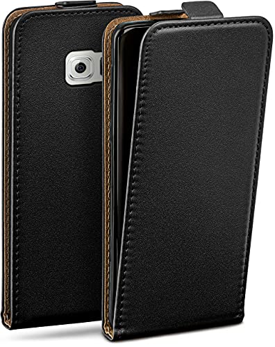 moex Flip Case für Samsung Galaxy S6 Hülle klappbar mit 360 Grad Schutz, Handyhülle mit Displayschutz, PU Leder Handytasche Lederhülle, Flip Case Cover Klapphülle, Schwarz moex Flip Case für Samsung Galaxy S6 Hülle klappbar mit 360 Grad Schutz, Handyhülle mit Displayschutz, PU Leder Handytasche Lederhülle, Flip Case Cover Klapphülle, Schwarz