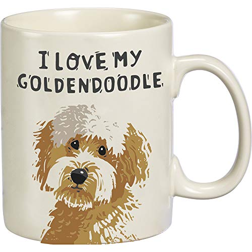 Taza de cerámica Stoneware 18 oz con diseño Goldendoodle miniatura 1