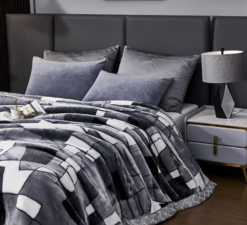 Soft and Warm Korean Faux Mink Fleece Queen Size Blanket for Adults