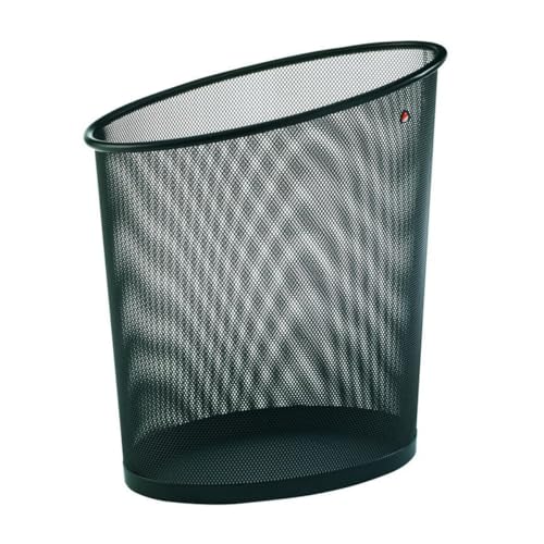 Alba - Corbeille à Papier - 20L - Stable - Peu Encombrante - Métal Mesh - Noir