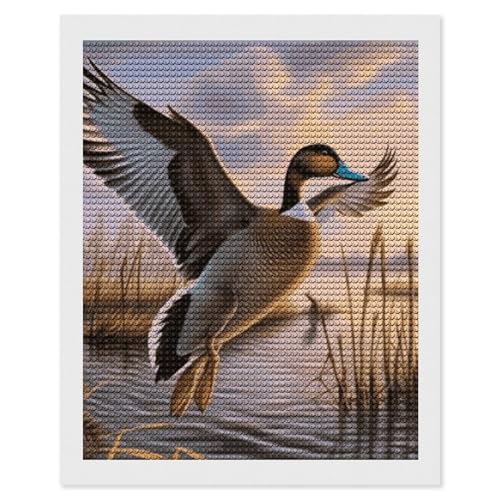 Kit broderie diamant 5D canards sauvages aux strass haute brillance 40x50