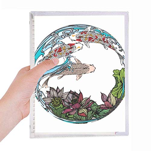 Carnet rechargeable à spirale motif géométrie lotus d'exception