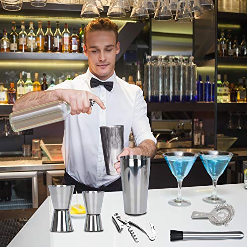 Songway 13-delige RVS Cocktail Making Set met Muddler, Jigger, Pourer, Kurkentrekker, Zeef, IJssongs, Lepel, Flesopener… - Afbeelding 6