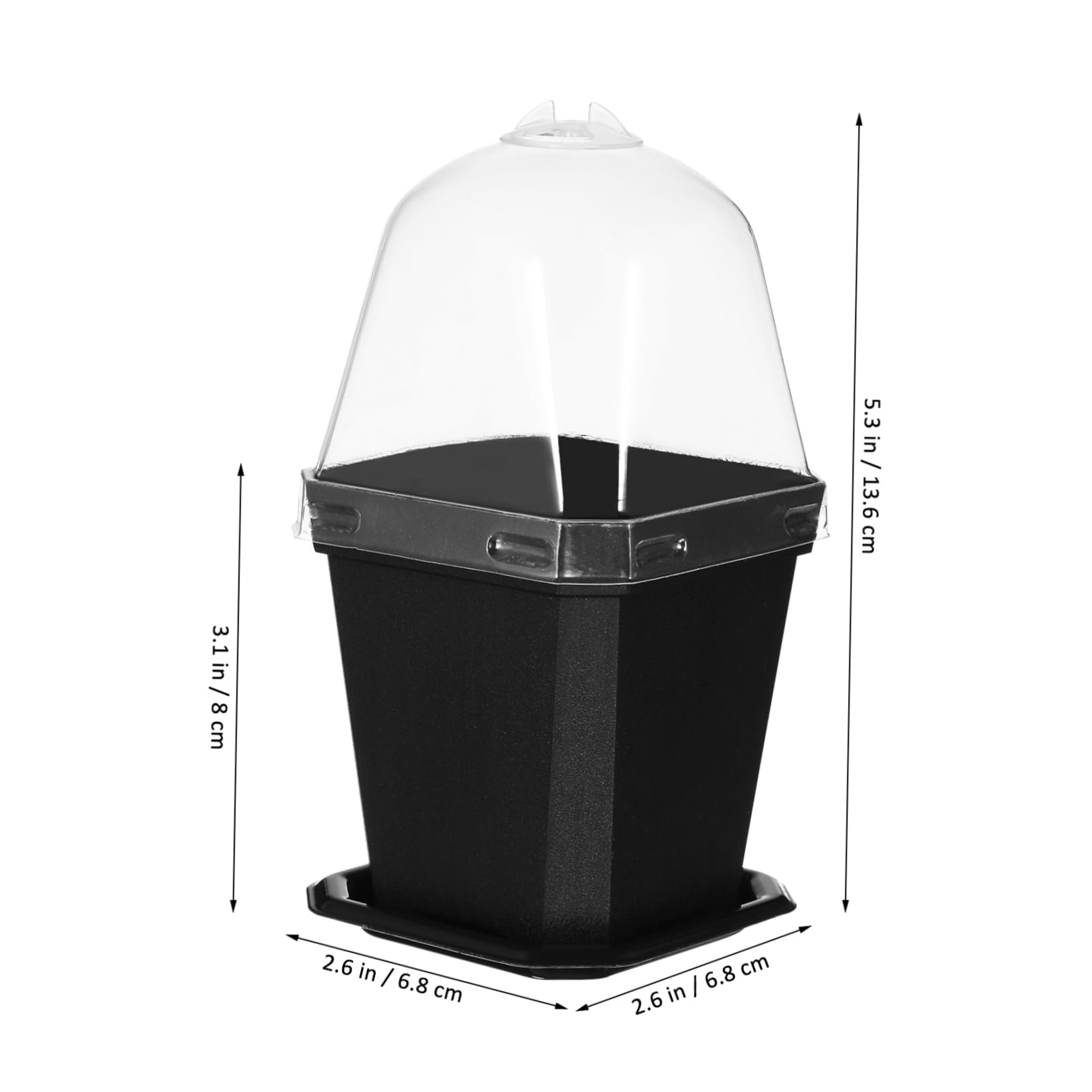 SUPVOX Petit Pot De Fleurs Succulent Semis Plantes Planteur Usine Pots De Jardin Jardinières avec Drainage Et Plateau Pot De Fleurs De Pépinière Pots De Tourbe Plastique 5pcs