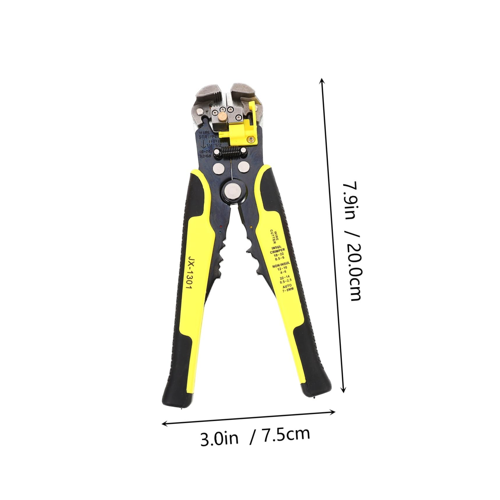 Pinza Crimpatrice Professionale a Cricchetto, Set 1 Pezzo | Terminali Filo, Giallo, Nylon Rame Acciaio, Riparazioni Elettriche Domestiche e Auto