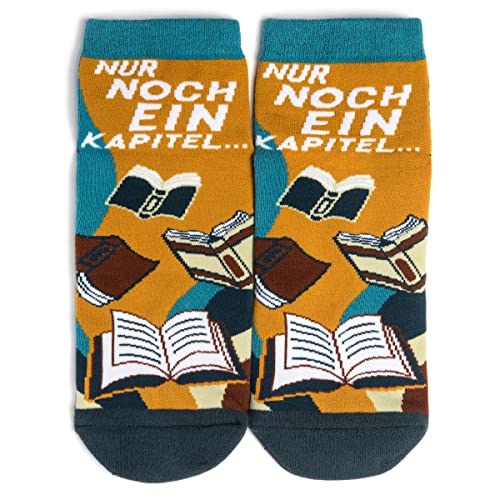 Socken für Bücherfreaks - Witziges Lesegeschenk für Bücherwürmer Bibliothekare Lehrer (Nur noch ein Kapitel)