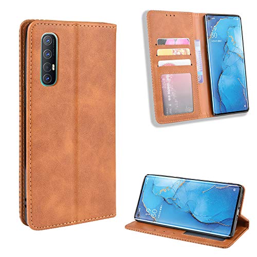 Jielangxin Keji Case for Oppo Find X2 Neo Case Cover,Case for Oppo Find X2 Neo CPH2009 Case PU Leather flip Cover Brown