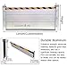 Home Rain Water Barrier Guard for Garage/Front Door/Patio Door/Basement, Industrial Door Entrance Flood Control Barrier, Driveway Water Barrier Aluminum(Silver-H 60cm,L130cm)