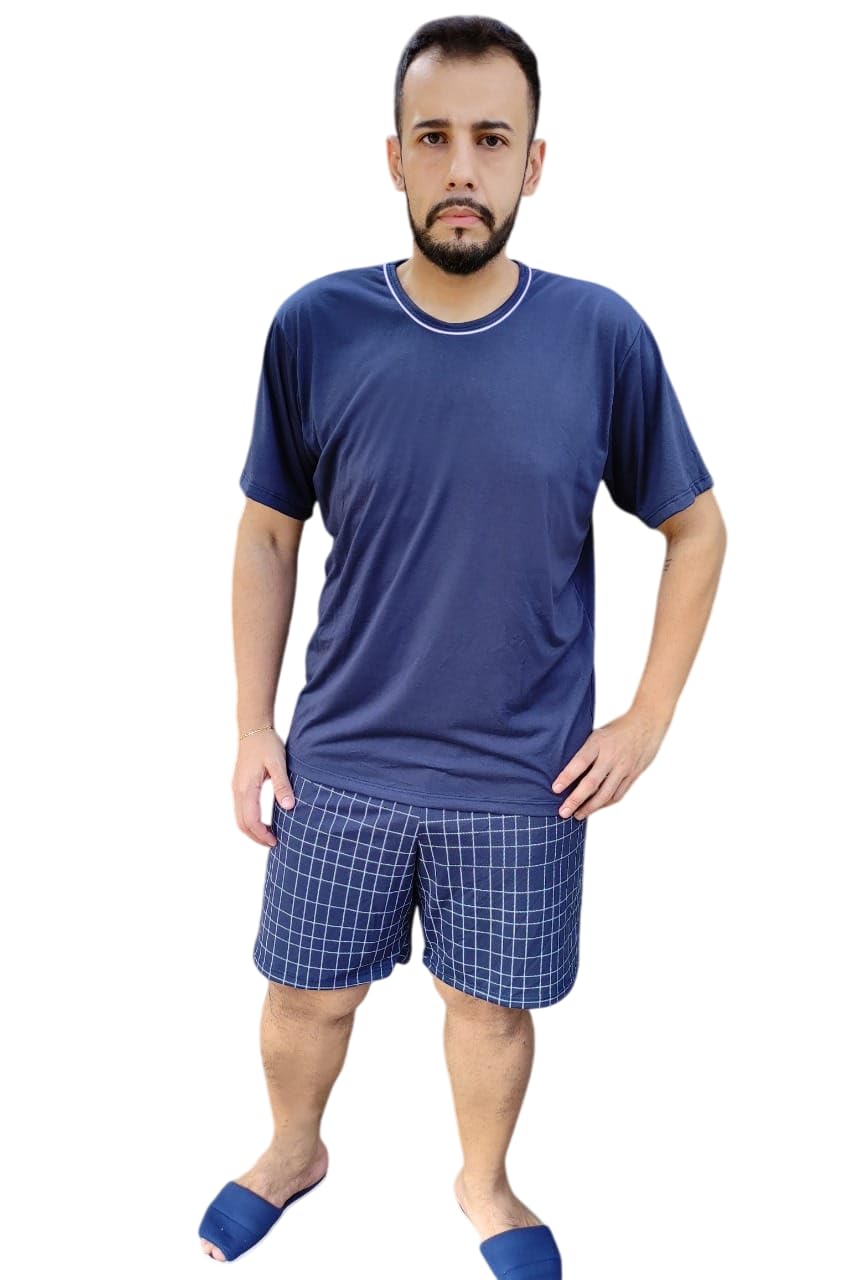 Pijama Masculino Adulto Confortável e macio Pijama Manga Curta e Short para Dormir em promoção! Veja a oferta e mais achadinhos de Moda íntima 2 Hoje é o melhor dia para comprar Pijama Masculino Adulto Confortável e macio Pijama Manga Curta e Short para Dormir com aquele preço maroto! Promoção! Aproveite a oferta! 2