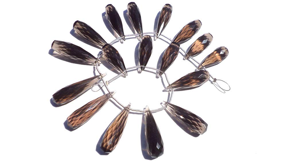Perles de quartz fumé facettées pour fabriquer un cadeau unique - 6