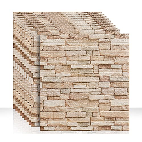 paneles decorativos para pared,Ladrillo 3d Adhesivo Pared Papel Autoadhesivo Pared 3D Pegatinas de Pared de Ladrillo Impermeable PE Espuma Papel Tapiz Blanco para Sala TV Pared Y Decoración del Hogar Cover