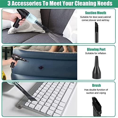 Image of ZORBES Cordless Electric Air Duster, with 2 Type of Nozzles, Powerful 45000 RPM USB Rechargeable Air Duster, Keyboard Duster, Air Blower Duster for Computers, Electronics Cleaning Computer Cleaner