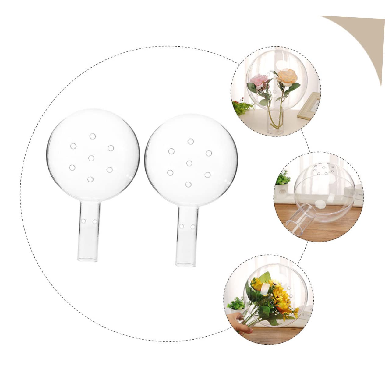 Abaodam 4pezzi Sphere Decorativa per Fiori Fai da Te Bubble per Bouquet per Matrimoni Natale e Feste di Compleanno