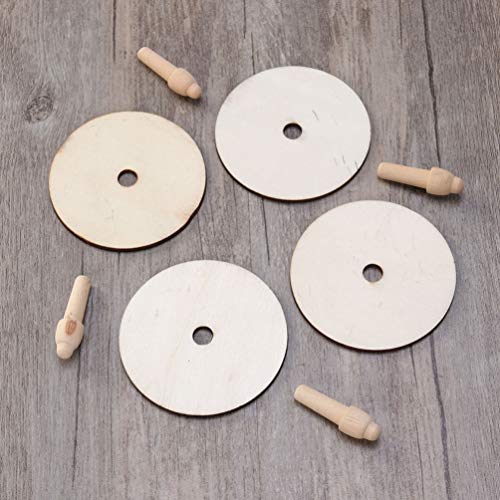 20 Stück Holzkreisel zum Bemalen Form Leer Hohle Kreisel DIY Basteln Spielzeugkreisel für Weihnachten Xmas Mitgebsel Kindergeburtstag Gastgeschenke