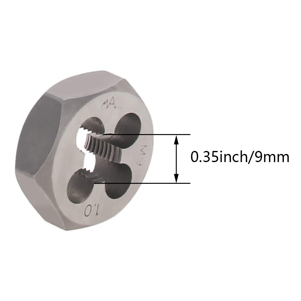 Utoolmart Hex Rethreading Die, M10 x 1.5 Pitch, Carbon Steel Thread Die, Hex Rethreading Die Machine Thread Die, Hexagon Taper Pipe Die — Amazon image 29
