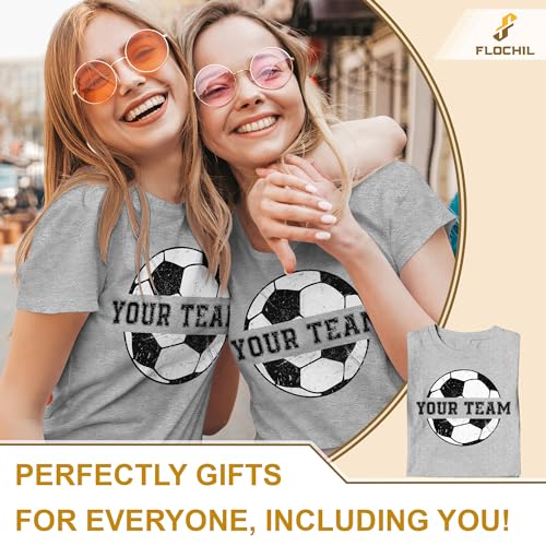 FLOCHIL Personalized Soccer Mom Shirts for Women, Custom Soccer Mama Shirts, Gifts2