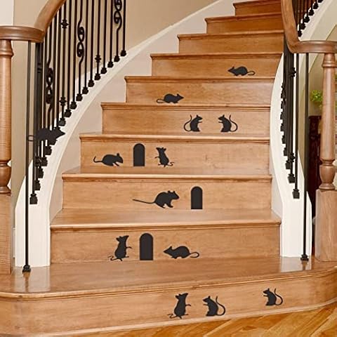 Cartoon Little Mouse Stair Decal for Home Cover