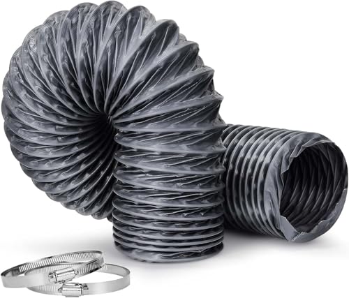 Diesel Heater Exhaust Pipe 3 Inch X 16 FT Flexible Nylon Ducting Wear-Resistant & Tear-Proof Venting Hose Upgraded Fire-Resistant Hose for HVAC Greenhouse & Diesel Heater