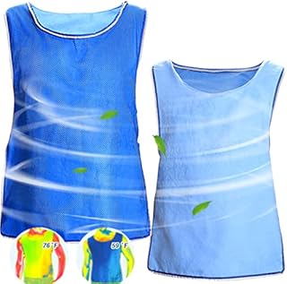 Cooling Ice Vest for Men Women: Cool Water Activated Evaporative Cold Vest - Cooled Vest for MS Summer (Navy)