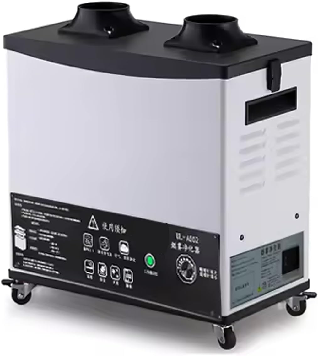 TsoLay Solder Fume Extractor Fan, 200W Power DIY Moveable Welding Fume Extractor with Adjustable Arm and 4 Stage HEPA Filter, Air Flow Rate 460m³/h for Electronic Products Mainten