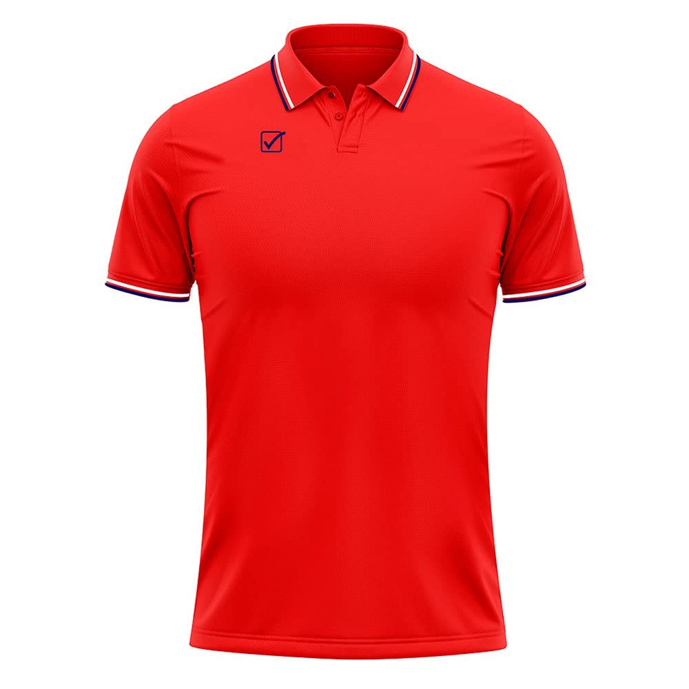 Givova Polo Cotone Piquet Action Rosso/BLU Tg. M