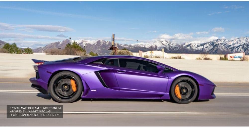 KPMF K75568 Matte ICED Amethyst Titanium 5ft x 40ft (200 sq/ft) Vinyl Car Wrap Film