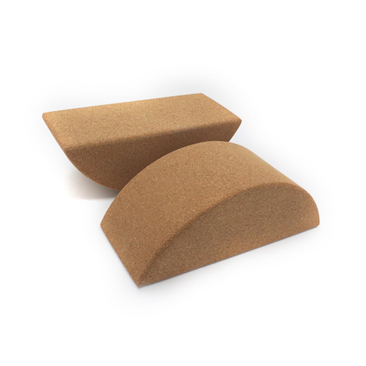 Mikinona Bloque de Yoga Equilibrado Semicírculo Antideslizante de Corcho Natural, Equipo de Entrenamiento para Yoga, Ladrillo Duradero para Entrenamiento del Core, Uso en Casa y Pilates