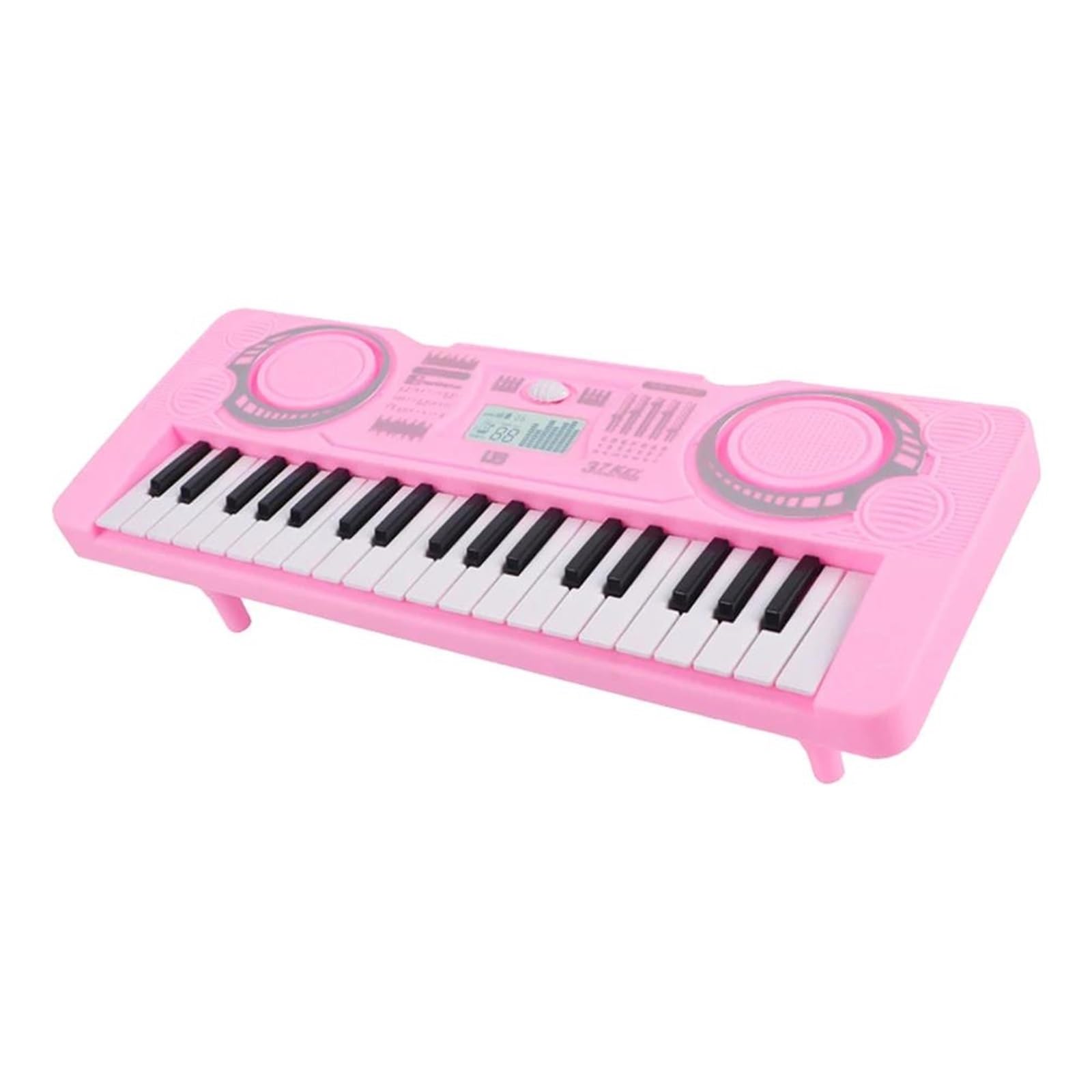 Pianino Elektroniczne 37 Klawiszowa Klawiatura Cyfrowa Przenośne Pianino Elektryczne Instrument Muzyczny Dla Początkujących(Pink)