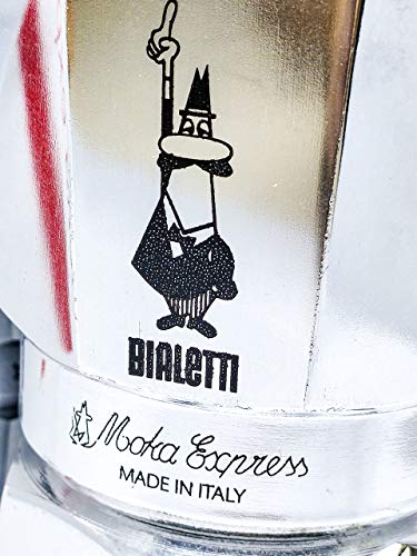 Kit Nuova Moka Bialetti 6 Xíc + Espumador Marrom + Balança