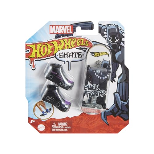 Hot Wheels Black Panther Marvel Skate Fingerboard and Shoes