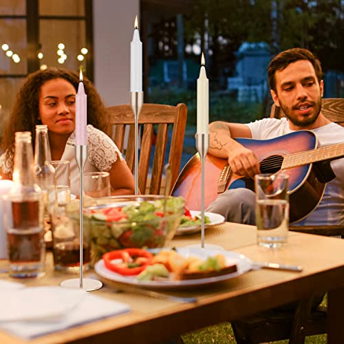 Wemarry Set Of 24 Pink Gold Candle Holders, Metal Candlestick Holders Fit 3/4 Inch Thick Candle&Led Candles, Decorative Taper Candle Holder For Wedding&Festival Celebration #TOP5