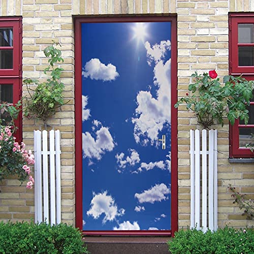 fototapete selbstklebend kinderzimmer 77x200cm(30.31 inches * 78.74 inches)Blauer Himmel weiße Wolken 3D Türaufkleber Wandbild Türtapete Selbstklebend Art Kunst Leinwand Poster Drucken Türtapete selbs fototapete selbstklebend kinderzimmer 77x200cm(30.31 inches * 78.74 inches)Blauer Himmel weiße Wolken 3D Türaufkleber Wandbild Türtapete Selbstklebend Art Kunst Leinwand Poster Drucken Türtapete selbs