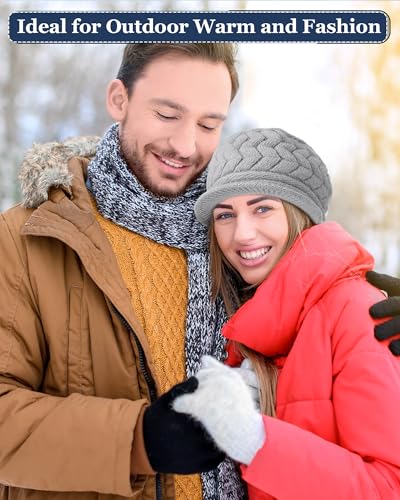 Sombrero de invierno Newcotte para mujer tejido con visera miniatura 6