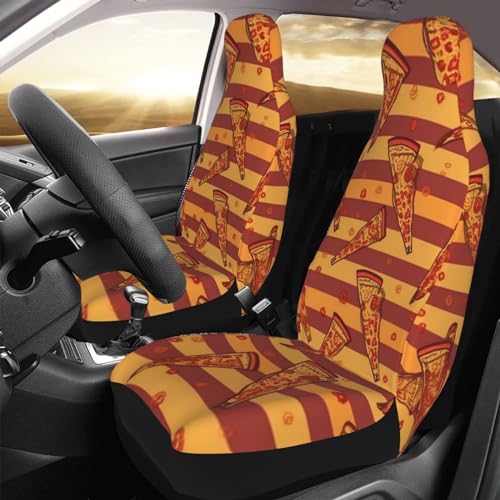 Housse de siège de voiture à rayures dorées | Lot de 2 protections de siège baquet universel