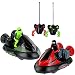 Click n' Play Set of 2 Stunt Remote Control RC Battle Bumper Cars with Drivers