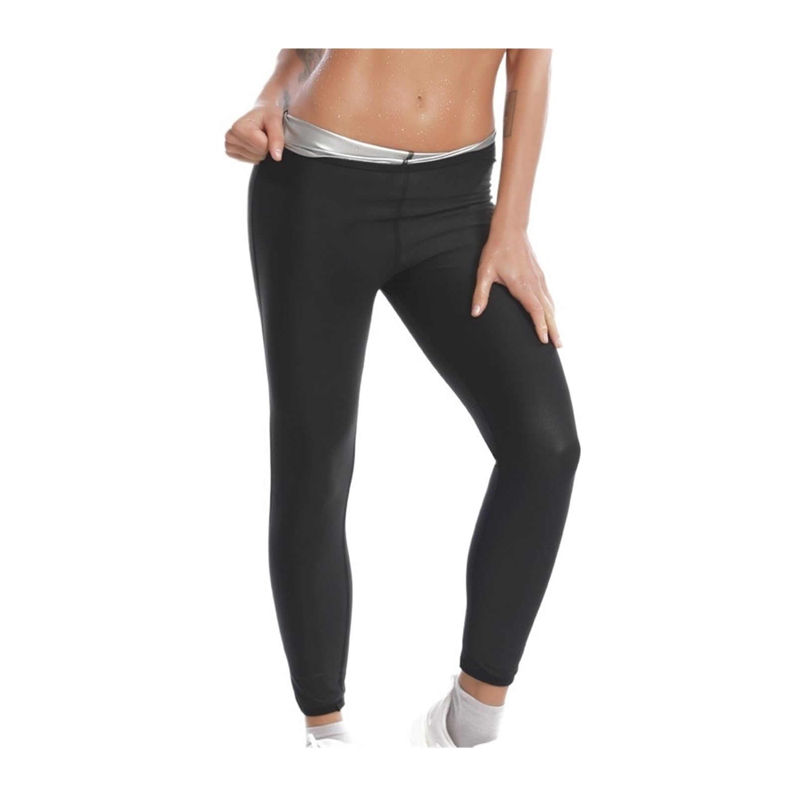 Shapewear Damen Sauna Abnehmen Hosen Lange Taille Trainer Schweiß Heißer Thermo