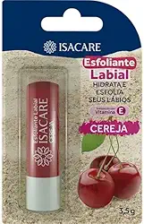 Esfoliante Labial Cereja, Vermelho, Isacare, 3.5 g