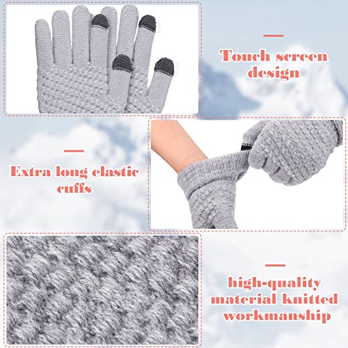 Chuarry 10 Pairs Kids Touchscreen Gloves Girls Winter Knit Gloves Kids Winter Gloves Warm Sports Gloves for Girls Boys Outdoor Running Cycling (Multicolor)3