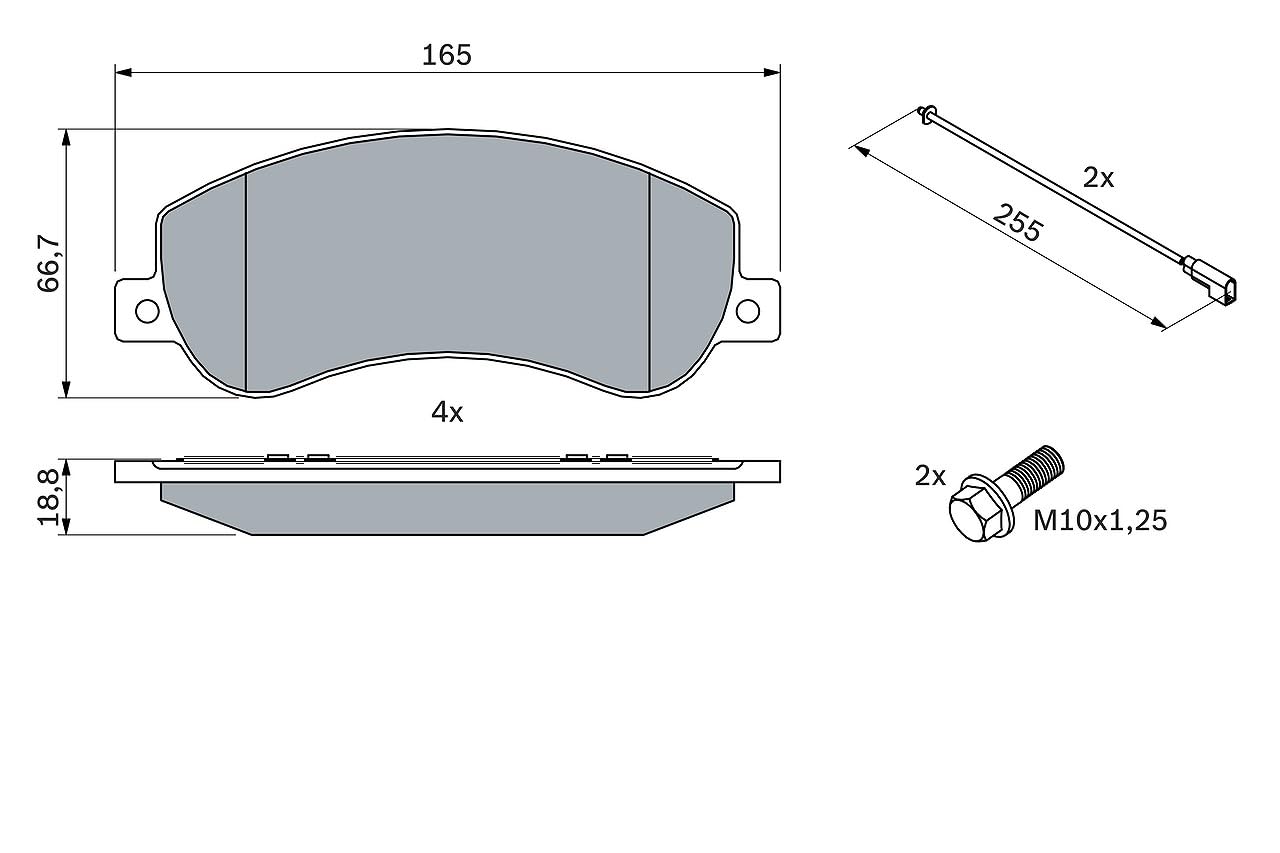 Bosch 0986494170 zestaw klocków hamulcowych