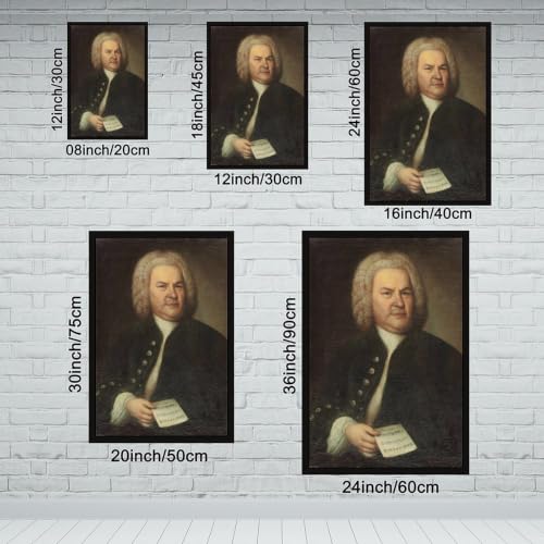 Poster Bach impression sur toile pour sublimer votre studio de musique