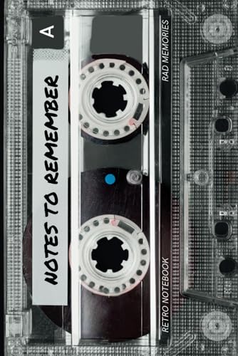 Notes to Remember Notebook: Classic Mixed Audio Clear Cassette Tape Throwback Journal / Diary with a Super Cool Retro 80s / 90s Vintage Double Sided Nostalgic Cover image 2