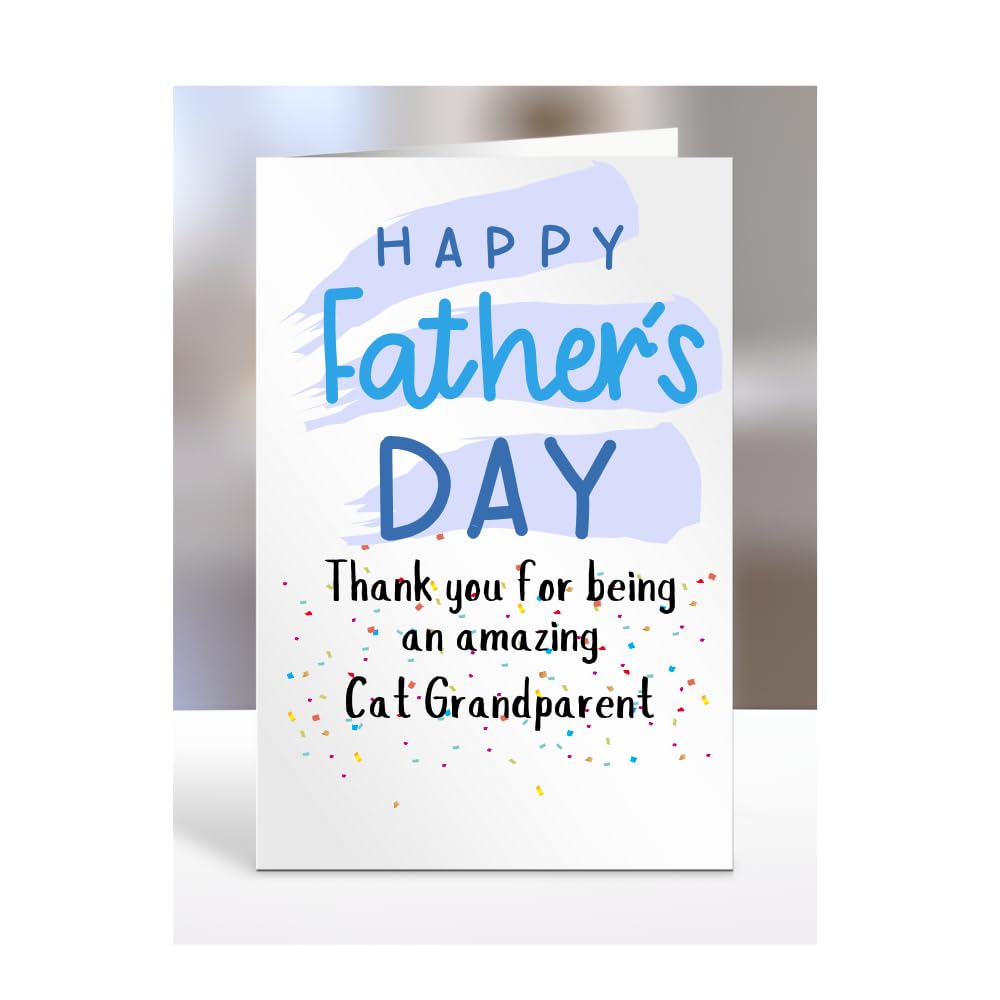 Thank you for being an amazing, Happy Father's Day Card for Cat Grandparent, gifts for men, women, him, her, boy, girl, female, male, presents, from, A5-251_47