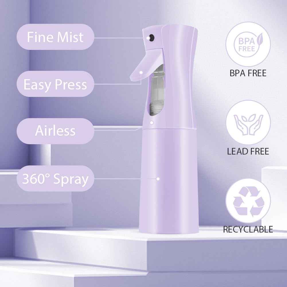 Bottigliette Spray, 200ML Spruzzino Nebulizzatore, Ricaricabile, per Capelli per Acconciature, Piante, Animali Domestici, Pulizia (Macaron) - 3