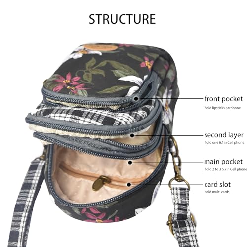 Small Crossbody Cell Phone Purse Crossbody Bag Phone Wallet for Women Small Boho Cell Phone Pouch Purse Mini Bags3