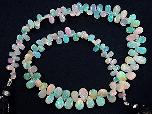 Opale éthiopienne briolette en cascade de reflets pour sublimer vos tenues estivales bohèmes