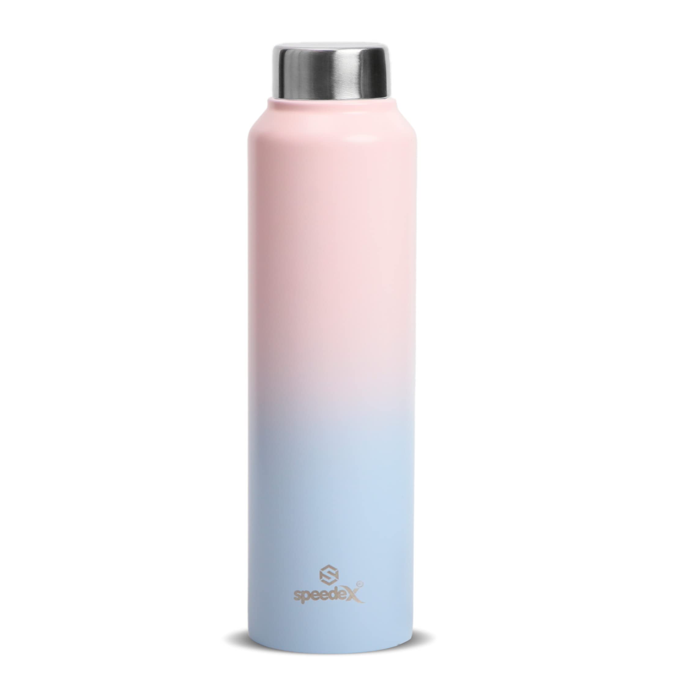 Speedex Stainless Steel Water Bottle 1 Ltr For Kids, Boys, Girls, 1 Litre Bottles for Gym, Sports, Fridge Use, School & Office - 1000ml, Pink Blue Colour, Set of 1, Steel Cap-image-18