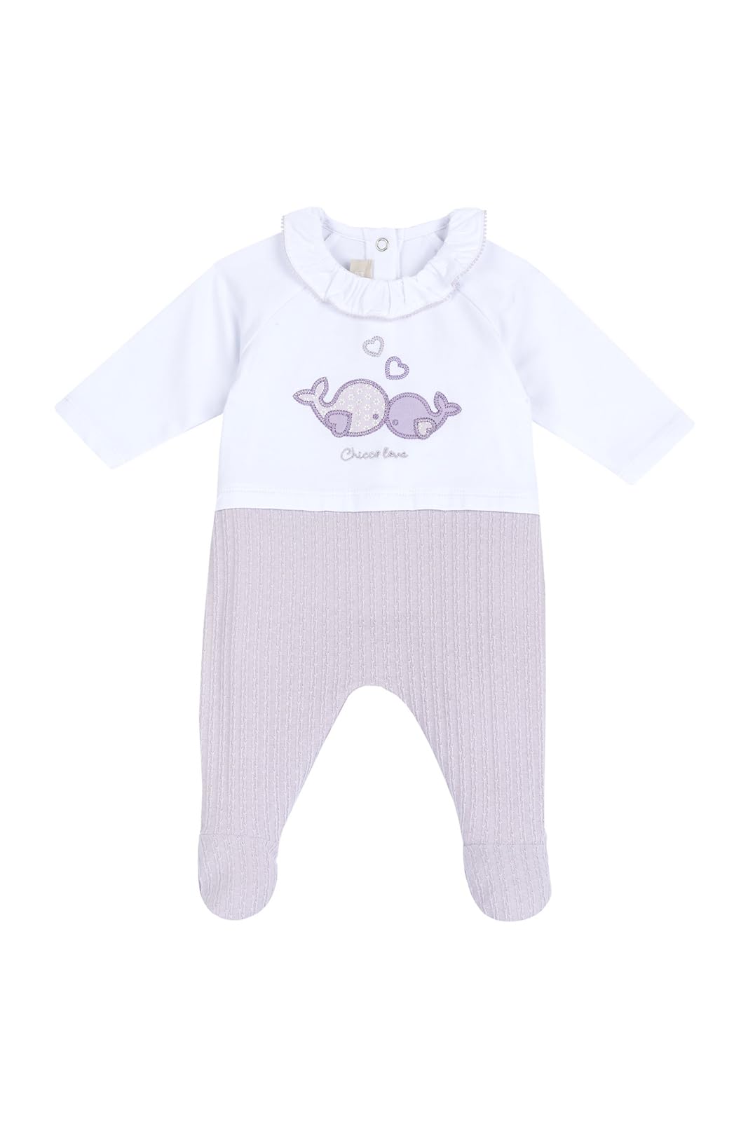 Chicco, Grenouillère Bébé Fille, Grenouillère en Coton Doux et Léger, avec Ouverture Dorsale et Entre Jambes Pratique, Idéale Conçu en Italie, Vêtements Bébé 0-24 Mois