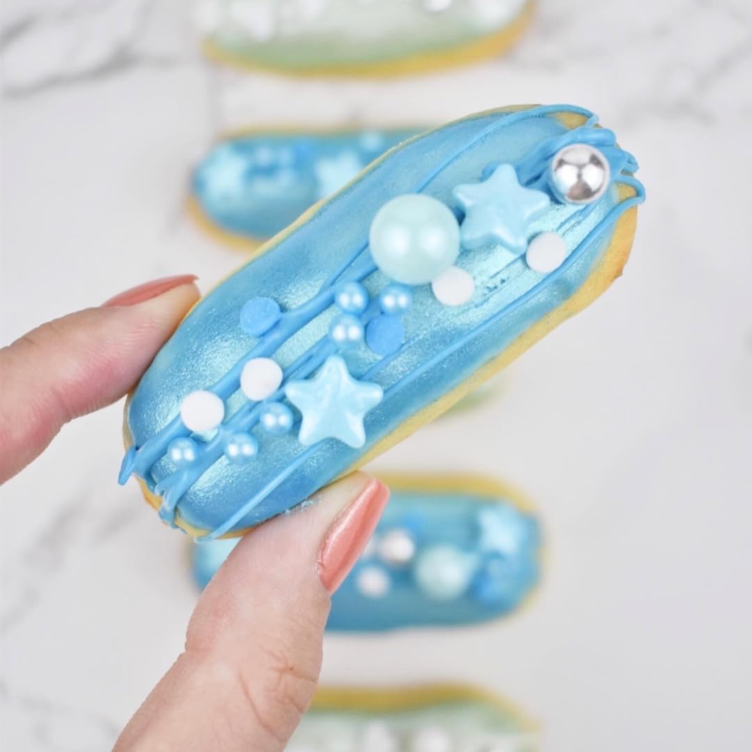 MakeSomeSweets BLUE OCEAN Comestibles Sprinkles BLEU - Vegan, sans huile de palme, décoration vibrante pour desserts, 100 g